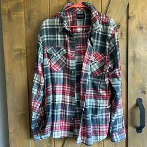 Men's Multicolor Plaid Button Down Shirt